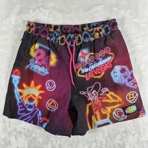 SLUNKS Shorts Men's Medium Black Lined Las Vegas Limited Edition Volleyball
